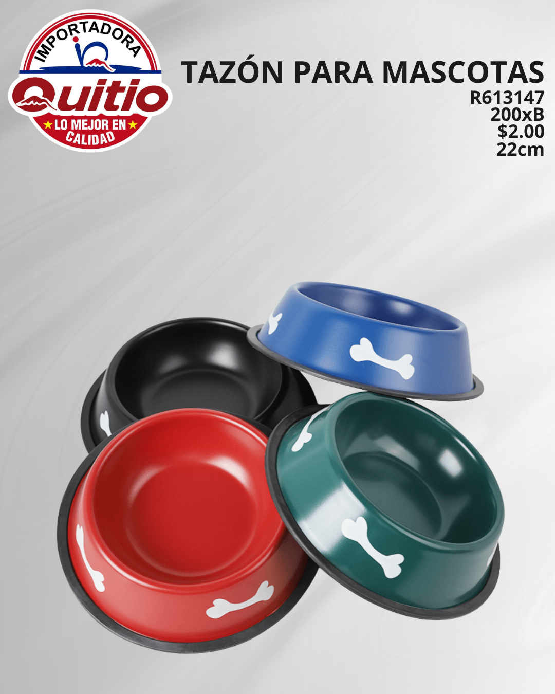 TAZON PARA MASCOTAS R613147 22CM BX200 Q.9211 2X5