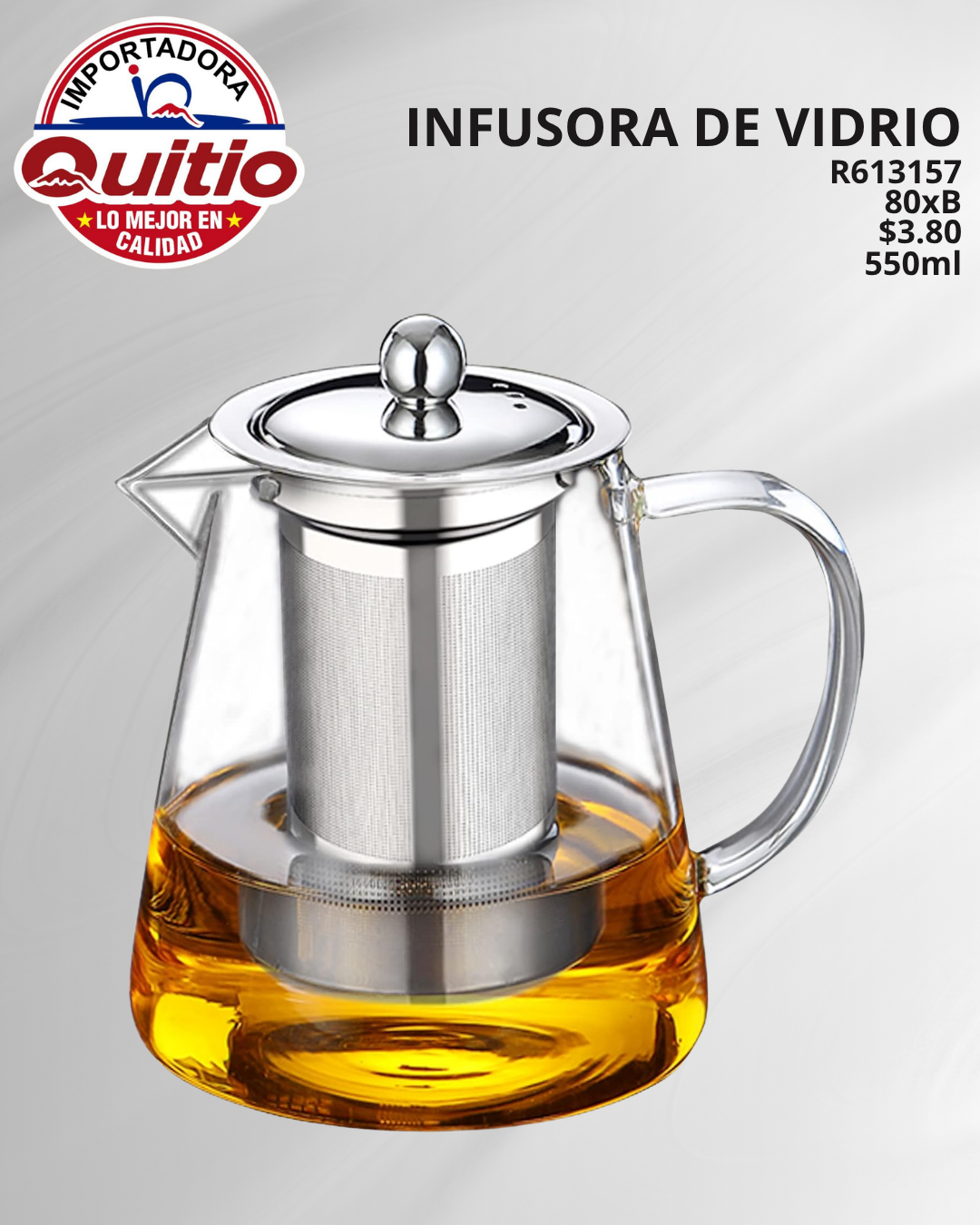 JARRA DE VIDRIO 550ML R613157 BX80 Q.9542 2X9