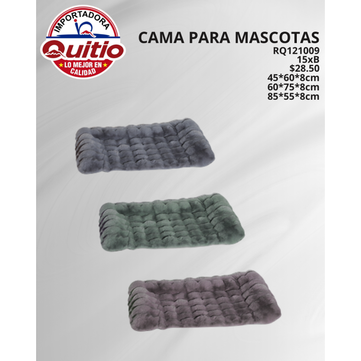 JGO 3 UNDS CAMA PARA MASCOTAS RQ121009 BX15 Q.96751 2X75
