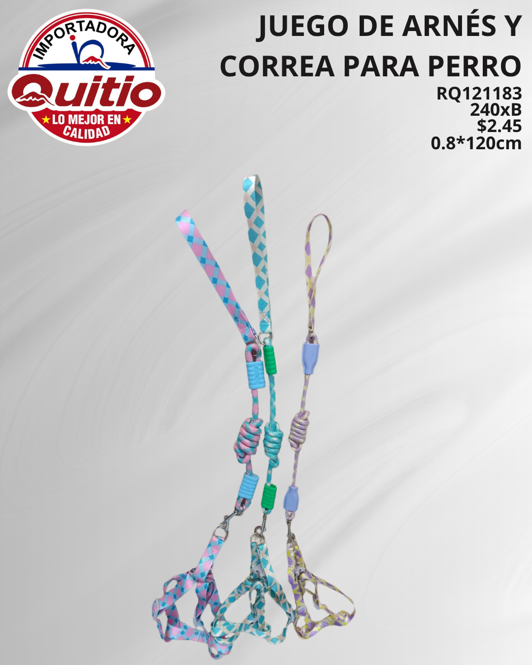 CORREA PARA MASCOTAS RQ121183 BX240 Q.9341 2X6.50
