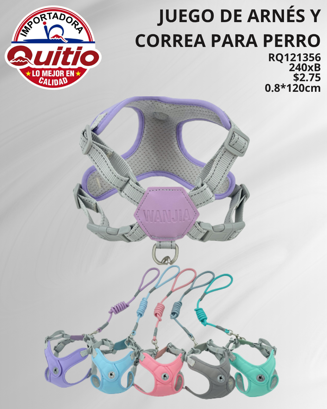 CORREA PARA MASCOTAS RQ121356 BX240 Q.9161 2X6,50