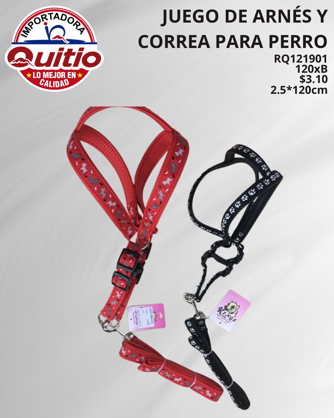 CORREA PARA MASCOTAS RQ121901 BX120 Q.9181 2X8