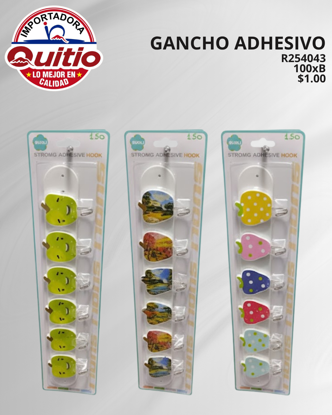 GANCHO ADHESIVO R254043 BX100 Q.9360 4X5