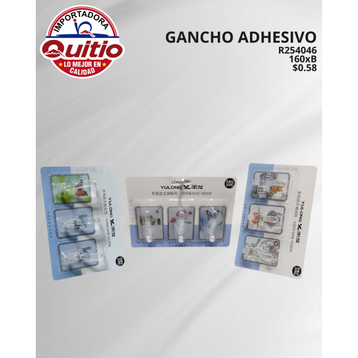 GANCHO ADHESIVO R254046 BX16 Q.9630 4X3