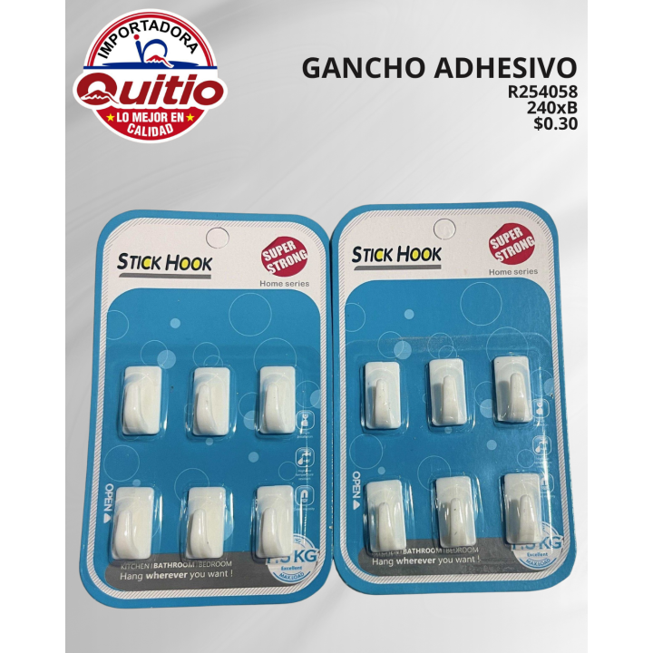 GANCHO ADHESIVO R254058 BX240 Q.9610 3X2