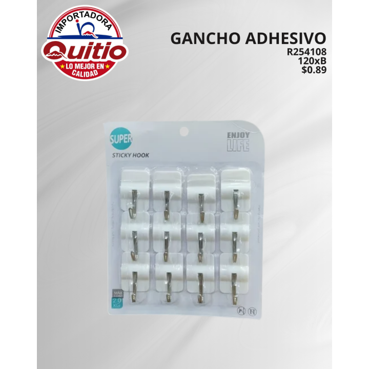 GANCHO ADHESIVO R254108 BX120 Q.9540 4X5